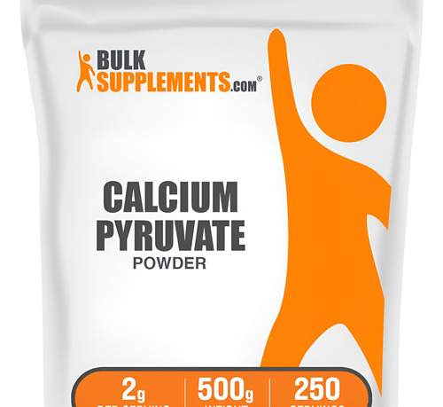 Piruvato De Cálcio Em Pó Bulksupplements - 500g Sem Sabor