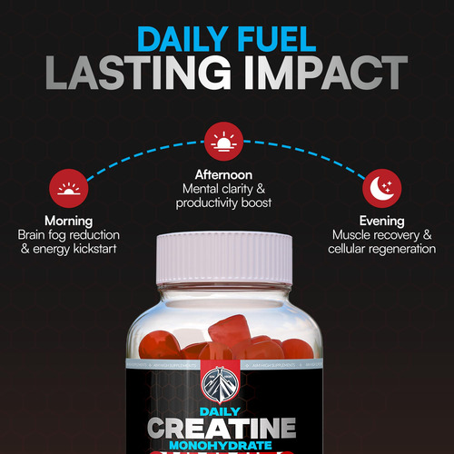 Suplemento Aim High Creatine Gummies 120 Ct Com 5g De Creati - Imagem 5