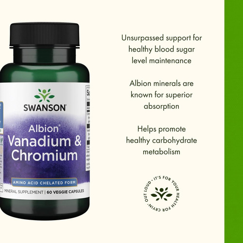 Swanson Albion Vanádio E Cromo 60 Cápsulas Veganas - Imagem 3