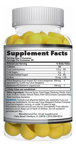 Simple Supplements Suplemento De Extrato De Bergamota Cítric - Imagem 10