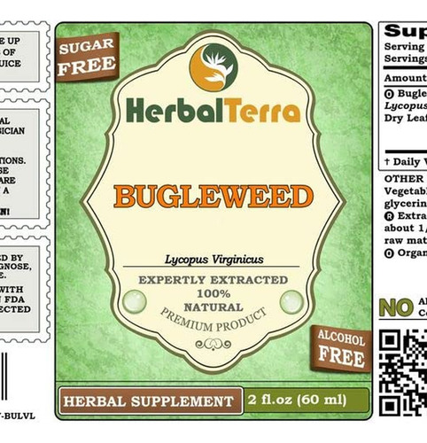 Herbal Terra Llc Glicerita De Lycopus Virginicus Orgânica