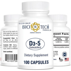Cápsulas De Vitamina D Bio-tech Pharmacal Bio Tech 100
