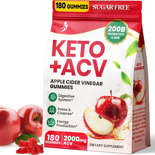 Gummies De Vinagre De Cidra, Adiantado 2000mg Acv Gomoso Com