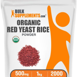 Pó De Arroz Vermelho Orgânico Bulksupplements 500 Mg - 1 Kg