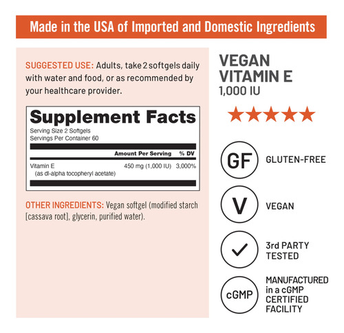 Supplement Naturewise Vitamin E 1000 Iu Softgels 120 Count - Imagem 4