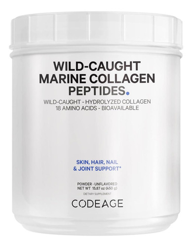 Codeage Marine Collagen Powder - Peptídeos De Colágeno De Pe