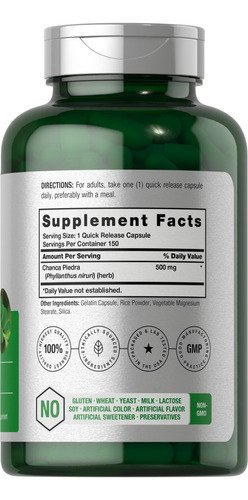 Cápsulas Horbäach Chanca Piedra | 500mg | 150 Contagens | Su - Imagem 7