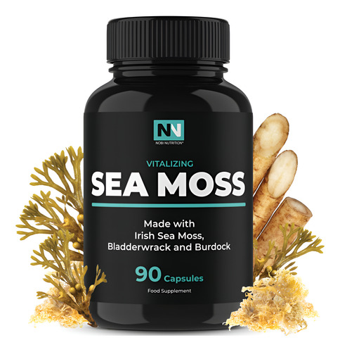 Suplemento Nobi Nutrition Organic Irish Sea Moss Em Cápsulas