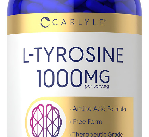 Cápsulas De Tirosina Carlyle 1000mg | 300 Cápsulas