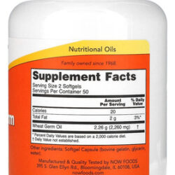 Óleo De Gérmen De Trigo Now Foods Now Foods 100 Cápsulas