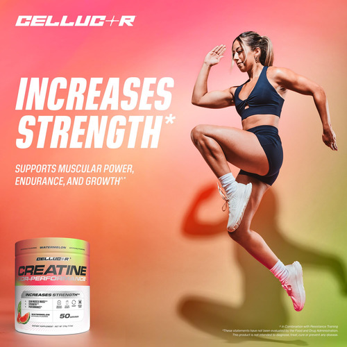 Creatina Em Pó Cellucor Sabor Melancia 250g 50 Porções - Imagem 4