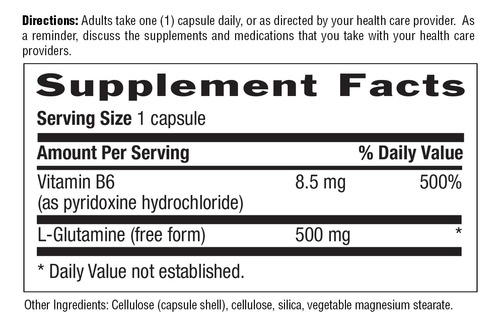 Suplemento Country Life L-glutamina 500 Mg Com B6 100 Cápsul - Imagem 5