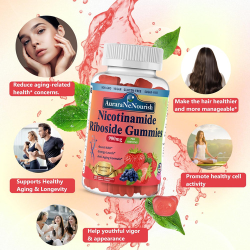 Suplemento Nad Gummies Sem Açúcar, Nad Nicotinamida Ribosíde - Imagem 10
