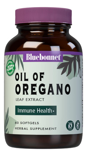 Suplemento Bluebonnet Nutrition Óleo De Orégano 150mg 60 Sof