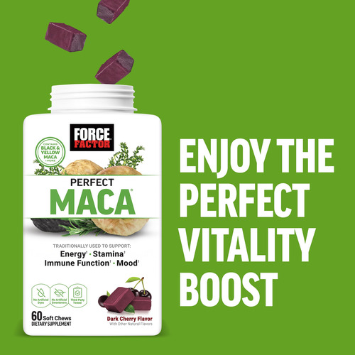 Suplemento Force Factor Perfect Maca Com Açafrão 60 Soft Che - Imagem 8