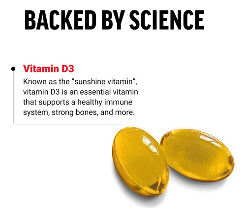 Cápsulas Gelatinosas De Vitamina Diu Do Fator De Força, Supl - Imagem 3