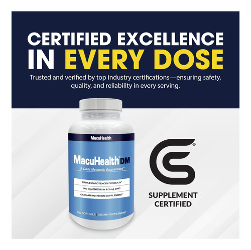 Macuhealth Daily Metabolic Triple Carotenoids, Com Vitais - Imagem 8