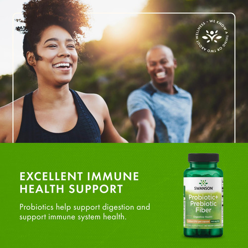 Suplemento Swanson Prebiotic + Probiotic Fiber 60 Cápsulas - Imagem 6
