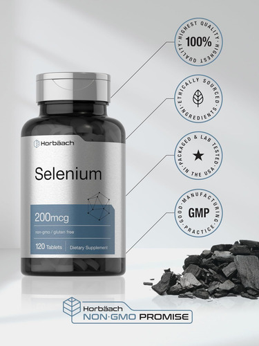 Suplemento Horbäach Selênio 200mcg | 120 Comprimidos | Não-o - Imagem 6