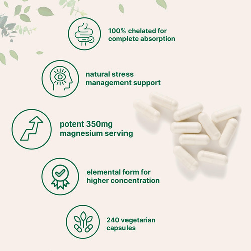 Suplemento De Microingredientes Glicinato De Magnésio 350mg - Imagem 3