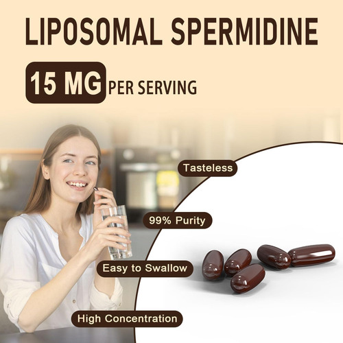 Suplemento De Espermidina 15 Mg - 99% De Pureza, Alta Absorç - Imagem 4