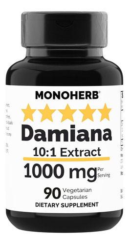 Extrato De Damiana Monoherb 1000 Mg - 90 Cápsulas Vegetais - Imagem 4