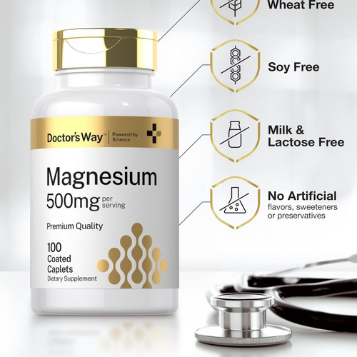 Suplemento De Magnésio Doctor"s Way 500mg | 100 Comprimidos - Imagem 6