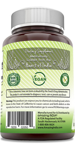 Amazing India Natural Shatavari 500 Mg Por Porção De Supleme - Imagem 6