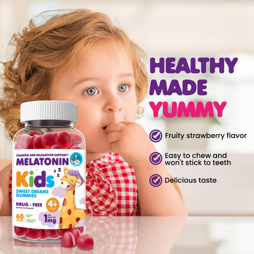 Gomas De Melatonina Dr. Moritz Para Crianças E Adultos 60 - Imagem 8