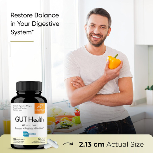 Sandhus Gut Health - Prebiótico, Probiótico, Pós-biótico E L - Imagem 15