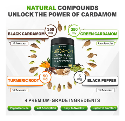 Suplemento Herbpy 4in1: Sementes E Extrato De Cardamomo - Imagem 11