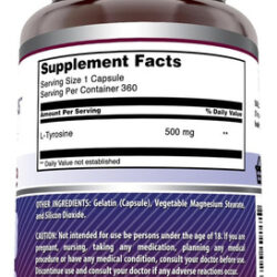Cápsulas De L-tirosina 500 Mg Da Amazing Nutrition | Supleme
