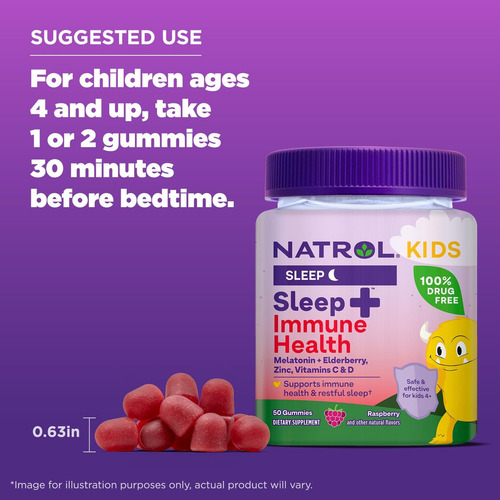 Gomas Natrol Kids Sleep+ Para Imunidade E Sono - Imagem 8