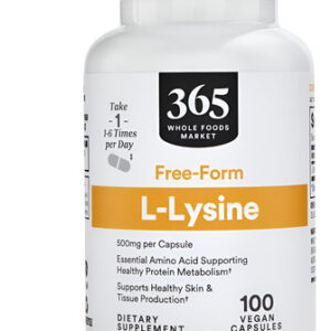 Suplemento 365 Da Whole Foods Market L-lisina 500 Mg 100 Cáp