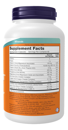 Now Foods Supplements, Bone Strength Com Hidroxiapatita Mic - Imagem 11