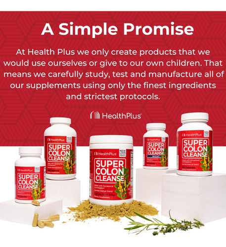 Suplemento Health Plus Super Colon Cleanse Night 60 Cápsulas - Imagem 18