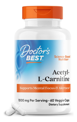 Suplemento Doctor"s Best Acetil-l-carnitina 60 Cápsulas Vege