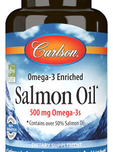 Óleo De Salmão Carlson Carlson, 500 Mg De Ômega-3, 50 Cápsul