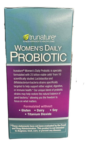 Probiótico Diário Feminino Genérico Tru Nature, 25 Bilhões D - Imagem 4