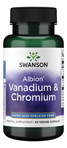 Swanson Albion Vanádio E Cromo 60 Cápsulas Veganas