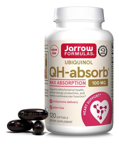 Jarrow Formulas® Qh-absorb®,100 Mg, Suplemento Alimentar De