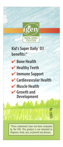 Suplemento De Vitamina D Carlson Kid"s Super Daily D3 15mcg - Imagem 2