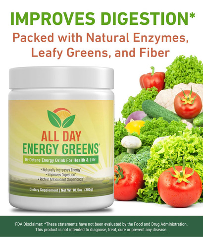 Suplemento De Mistura Em Pó Ivl All Day Energy Greens - Imagem 6