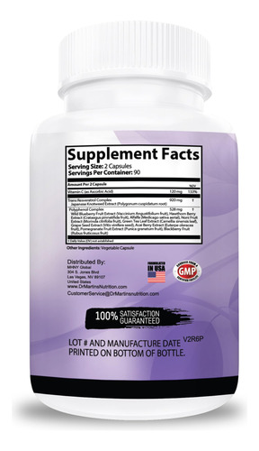 Suplemento Dr. Martin"s Nutrition Resveratrol 1568 Mg 180 Cá - Imagem 9