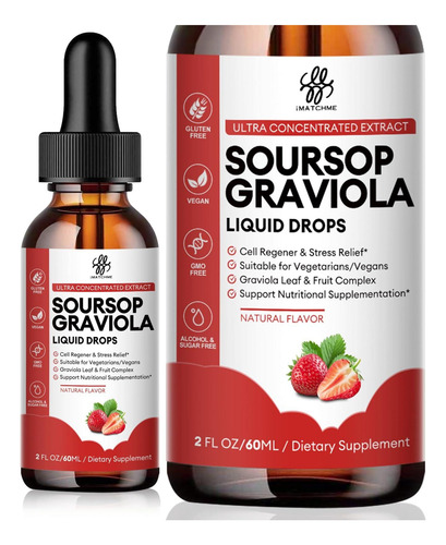 Imatchme Goutrop Graviola Liquid Drop, Azeda De Bitters Líqu - Imagem 7