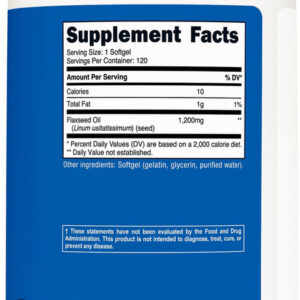 Óleo De Linhaça Nutricost Nutricost 1200mg, 120 Cápsulas
