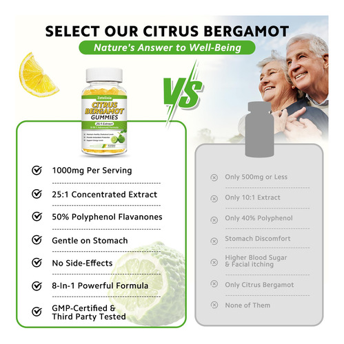 Suplemento Zetelixia Citrus Bergamota, Pacote Com 2 Gomas De - Imagem 5