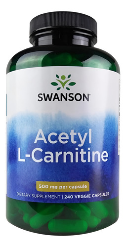 Swanson Acetil L-carnitina 500mg 240 Veg Cap