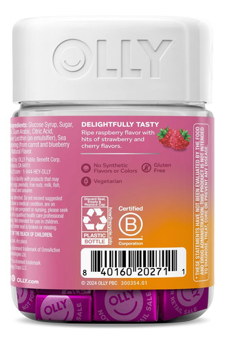 Olly Focus Gummies, 20 Unidades, Vegetariano - Imagem 10