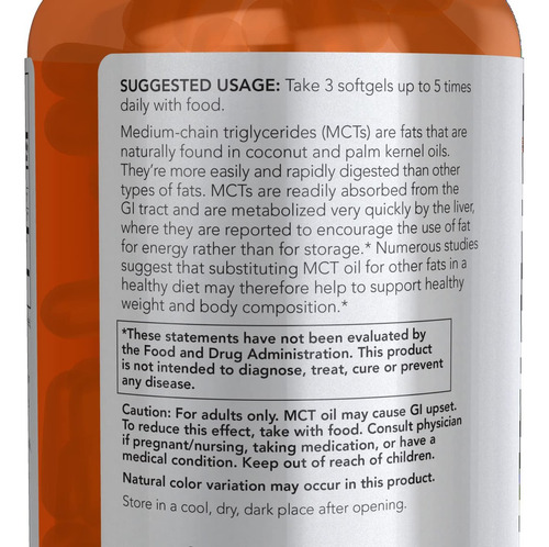 Óleo Mct Now Foods 1.000 Mg, 150 Cápsulas - Imagem 5